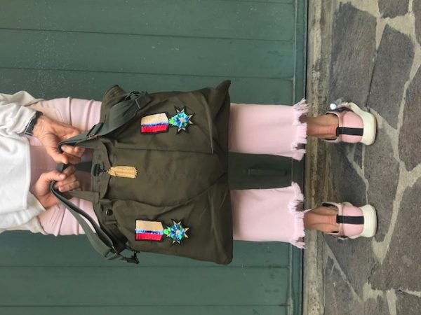 Borsa stile militare verde