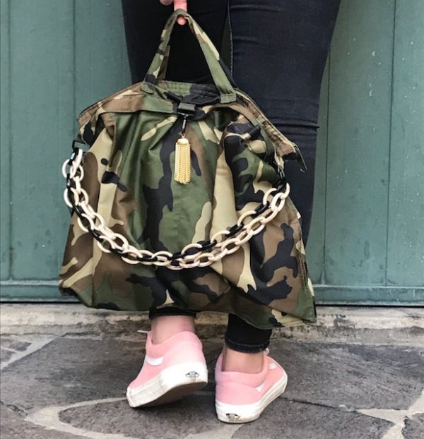 Borsa stile militare verde