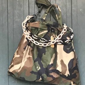 Borsa stile militare verde