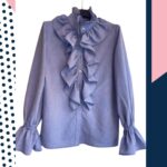 Camicia  jeans cotone con volant