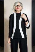 Cardigan con bordi a contrasto - immagine 3
