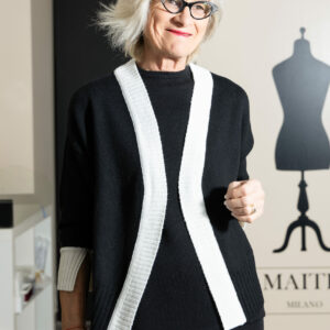 Cardigan con bordi a contrasto