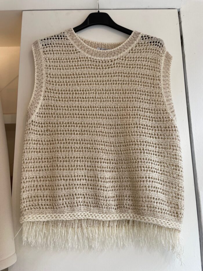 Gilet in maglia di cotone - immagine 2